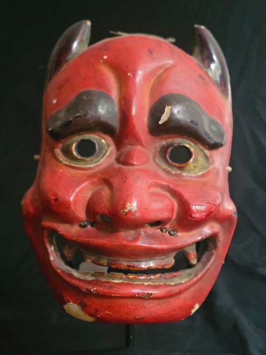 Noh maske - Træ - Sen Edo-periode / 1800-tallet eller senere - Noh maske af hannya