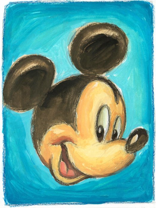 Joan Vizcarra - Donald, Mickey, Minnie, and Goofy: Tribute to Warhol - Original Painting - Hand-Signed