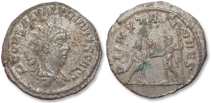 Romarriket Saloninus as Caesar under Gallienus and Valerian I Antoninianus Antioch mint circa 257-260 AD - DII NVTRITORES reverse - scarce type