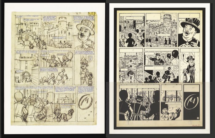 Jacobs EP - 2 Offset Print - Blake  Mortimer - La Marque Jaune - (années 1980)