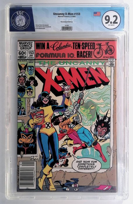 Uncanny X-Men #153 - EGC graded 9.2 - 1 Graded comic - 1982