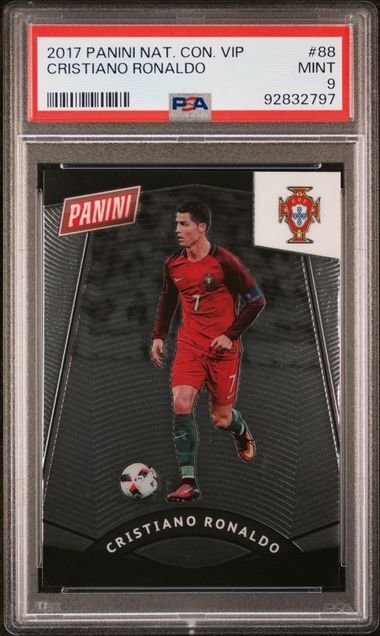 2017 Panini National Convention Vip Cristiano Ronaldo #88 PSA 9 Graded card