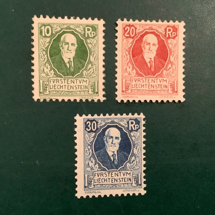 Liechtenstein 1925 - Prins Johan - Michel 72/74