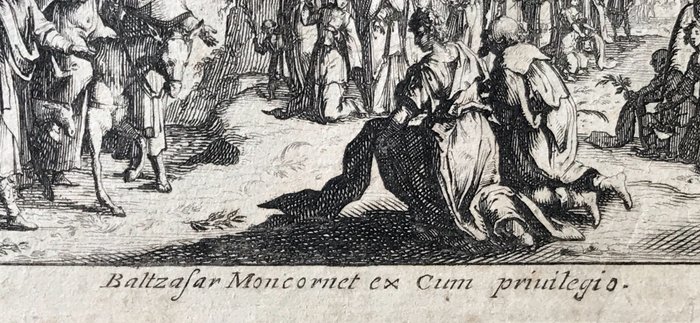 Nicolas Cochin (1610-1696) after Jacques Callot - Cristo entra a Gerusalemme