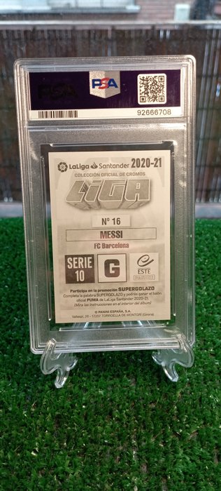 2020/21 Panini Liga Este Lionel Messi #16 Serie 10 - PSA 10 Graded sticker