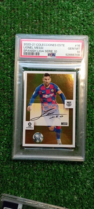 2020/21 Panini Liga Este Lionel Messi #16 Serie 10 - PSA 10 Graded sticker