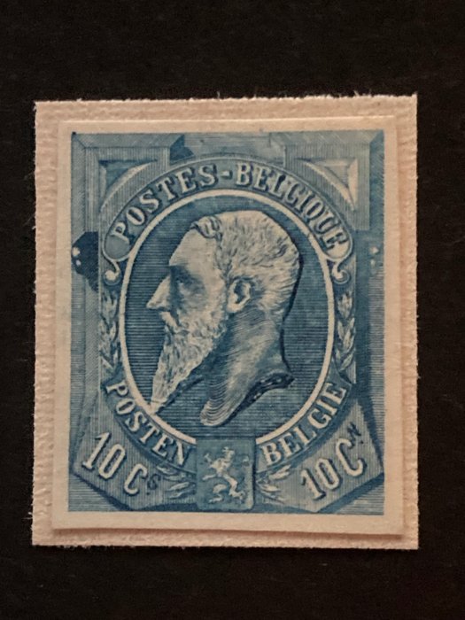 Belgien 1887 - FARVETESTER: Leopold II - PETITOT forslag i 4 forskellige farver - Stes P.254 e.v.