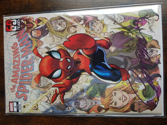 Amazing Spider-Man #1 - 60th Years Anniversary - JSC Artist exclusive - Signed by J.Scott Campbell - 1 Signed comic - Første udgave/2022