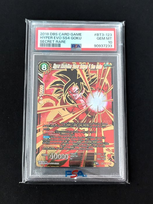 Dragon Ball Super Graded card - BT3 Cross Worlds - SCR Hyper Evolution Super Saiyan 4 - PSA 10