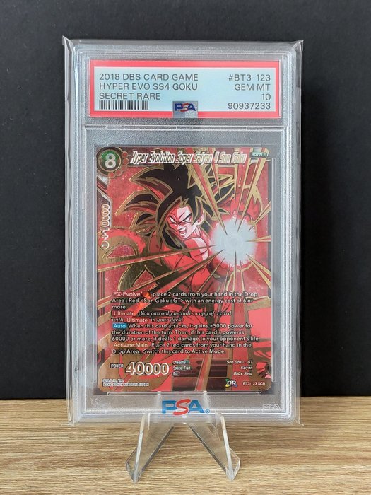 Dragon Ball Super Graded card - BT3 Cross Worlds - SCR Hyper Evolution Super Saiyan 4 - PSA 10