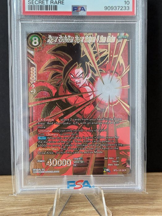 Dragon Ball Super Graded card - BT3 Cross Worlds - SCR Hyper Evolution Super Saiyan 4 - PSA 10