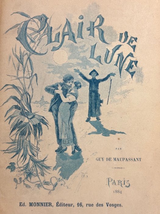 Guy de Maupassant / Eugène Grasset, Rochegrosse, Arcos, Le Natur - Clair de Lune. [Reliure en demi-maroquin ] - 1884