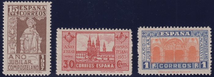 Spanien 1937 - Komplet serie. Compostela jubilæumsår. - Edifil 833/5