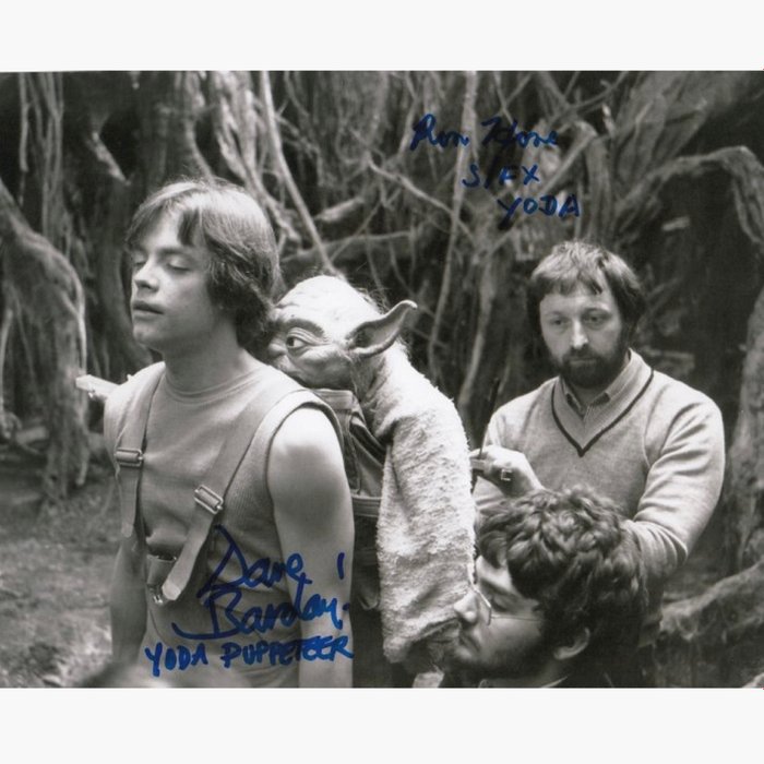 Star Wars Episode V: The Empire Strikes Back - Yoda - Signed by Dave Barclay (Chief Puppeteer) and Ron Hone (SFX)