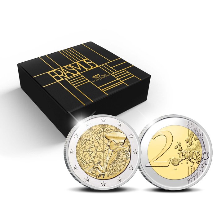 Holland. 2 Euro 2022 "Erasmus" Proof  (Ingen mindstepris)