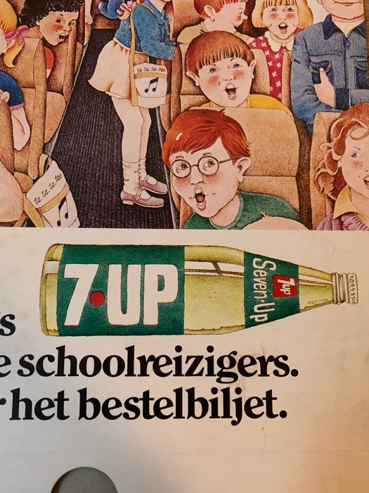 Seven-up - 7UP - Reklameplakat - Pap