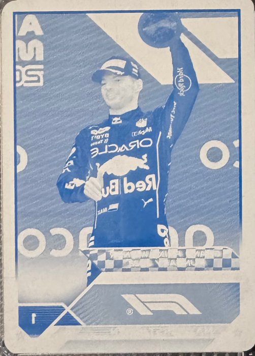 2023 Topps Chrome F1 Max Verstappen #156 Cyan 1/1 Printing Plate - 1 Card - Næsten så god som ny (NM)