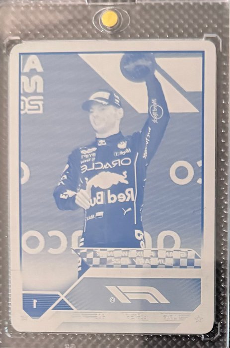 2023 Topps Chrome F1 Max Verstappen #156 Cyan 1/1 Printing Plate - 1 Card - Næsten så god som ny (NM)