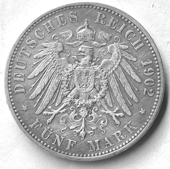 Tyskland - Bayern Otto- König von Bayern 5 Mark 1902  (Ingen mindstepris)