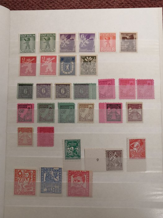 De allieredes besættelse - Tyskland (sovjetisk zone) 1945/1946 - postfrisk/MNH samling i en lille lagerbog