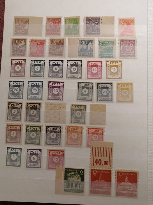 De allieredes besættelse - Tyskland (sovjetisk zone) 1945/1946 - postfrisk/MNH samling i en lille lagerbog