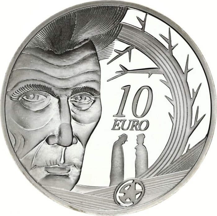 Irland. 10 Euro 2010 "Samuel Beckett" Proof  (Ingen mindstepris)