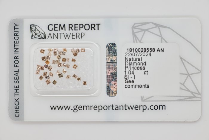 Ingen mindstepris - 43 pcs Diamant  (Naturfarvet)  - 104 ct Blandet brun - I3 SI1 - Gem Report Antwerp (GRA)