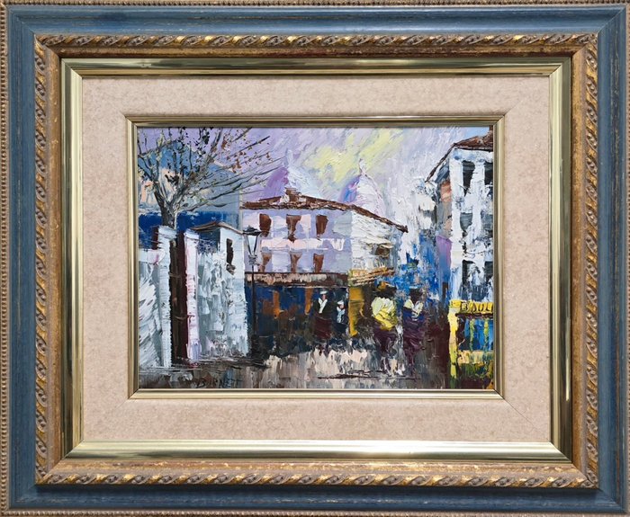 Caroline C. Burnett (1877-1950) - Une rue à Montmartre