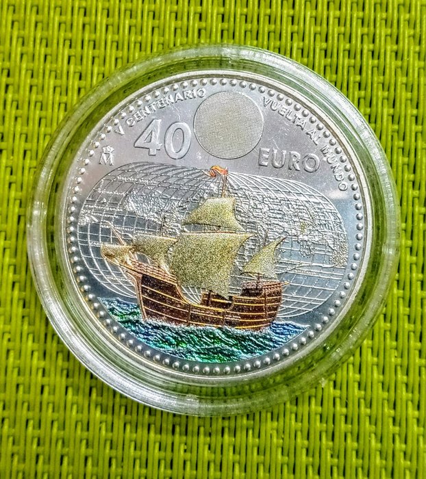 Spanien. 40 Euro 2022 "V Centenario - Vuelta al Mundo"  (Ingen mindstepris)