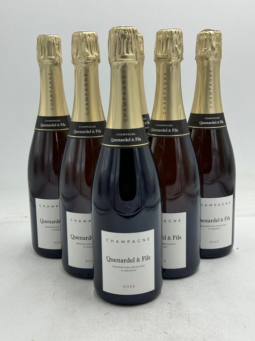 Quenardel  Fils - Champagne Brut Rosé - 6 Flasker (075 L)