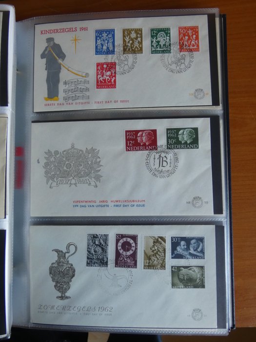 Holland 1958/1969 - Samling af FDC'er i DAVO-album - NVPH tussen E35 en E100