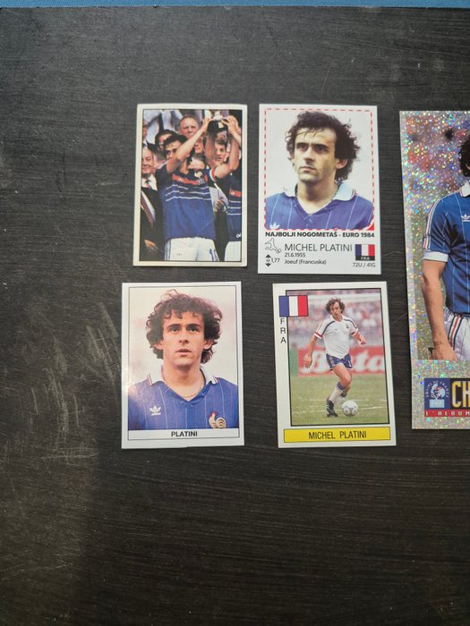 Panini - Michel Platini - 9 stickers/cards - Mixed collection