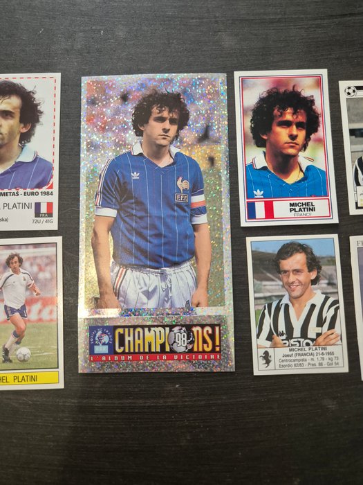 Panini - Michel Platini - 9 stickers/cards - Mixed collection