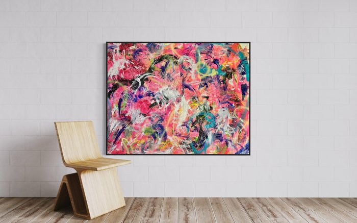 Timo Wedell (1994) - Floral Scene Abstract - XXL · No Reserve