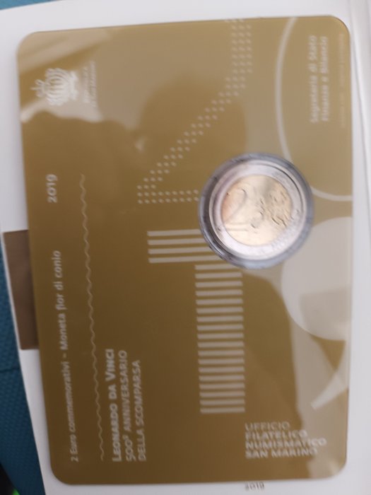 San Marino. 2 Euro 2019 "Leonardo da Vinci"  (Ingen mindstepris)