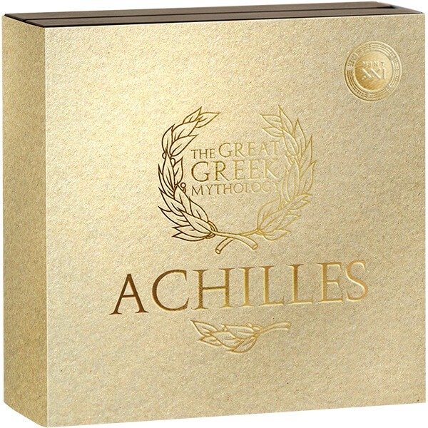 Cameroun. 2000 Francs 2023 Achilles - The Great Greek Mythology Antique Finish, 2 Oz (.999)