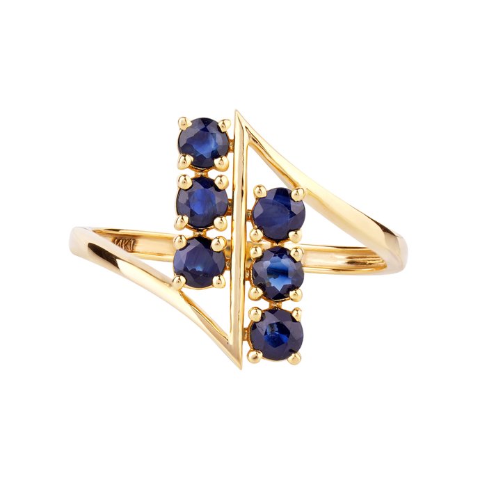 Ingen mindstepris - Ring - 14 karat Gulguld -  0.80ct. tw. Safir - INGEN RESERVEPRIS