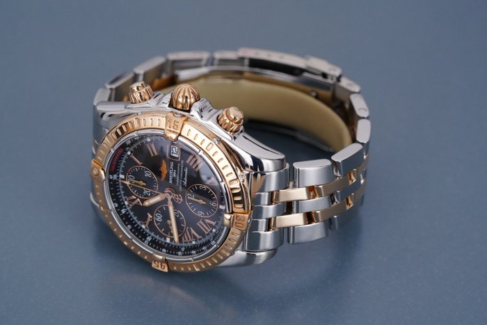 Breitling - Chronomat Evolution Two Tone Chronograph Gold Bezel - A13356 - Mænd - 2000-2010