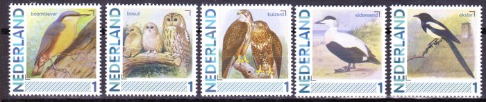 Holland  - Komplet MNH-serie: Fugle i Holland