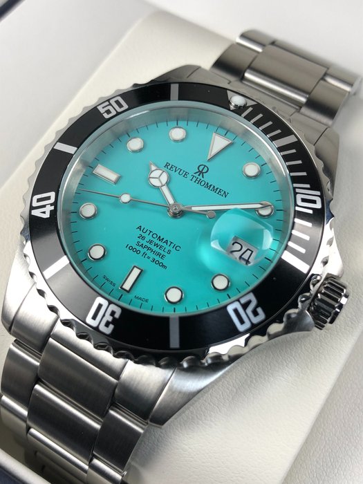 Revue Thommen - Diver Automatic "Submariner" Turquoise - 17571.2131 - Mænd - 2011-nu