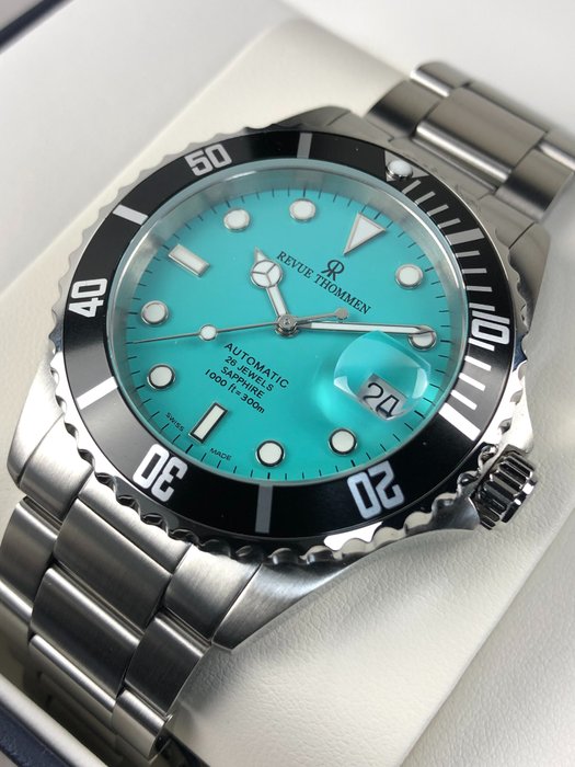 Revue Thommen - Diver Automatic "Submariner" Turquoise - 17571.2131 - Mænd - 2011-nu