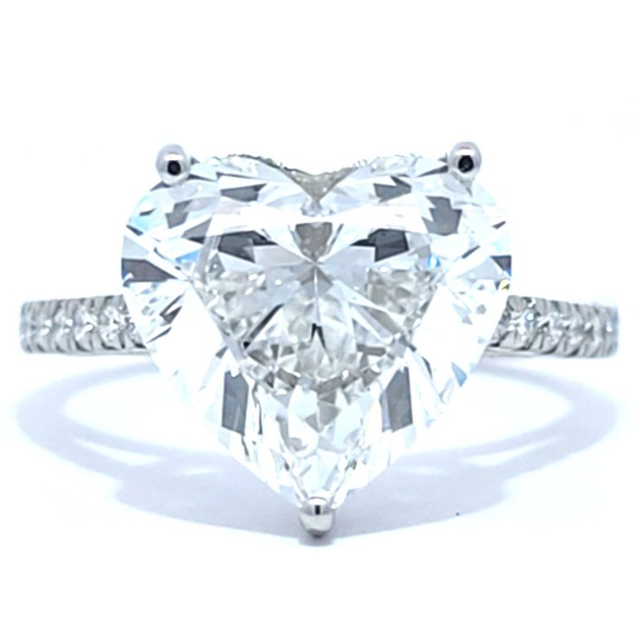 Ring Platin -  5.35ct. tw. Diamant (Laboratoriedyrket) - Diamant - E VS1