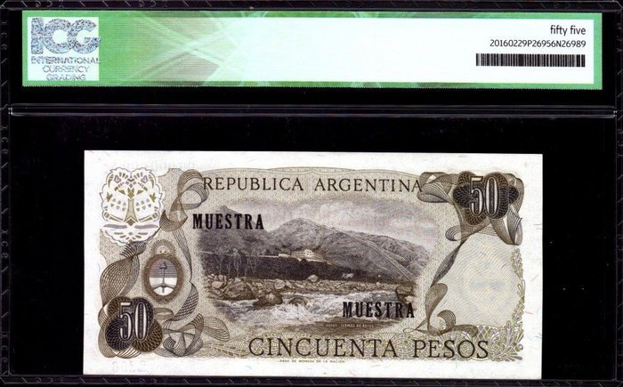 Argentina. - 50 Pesos - ND (1972) - Specimen - Pick 290s