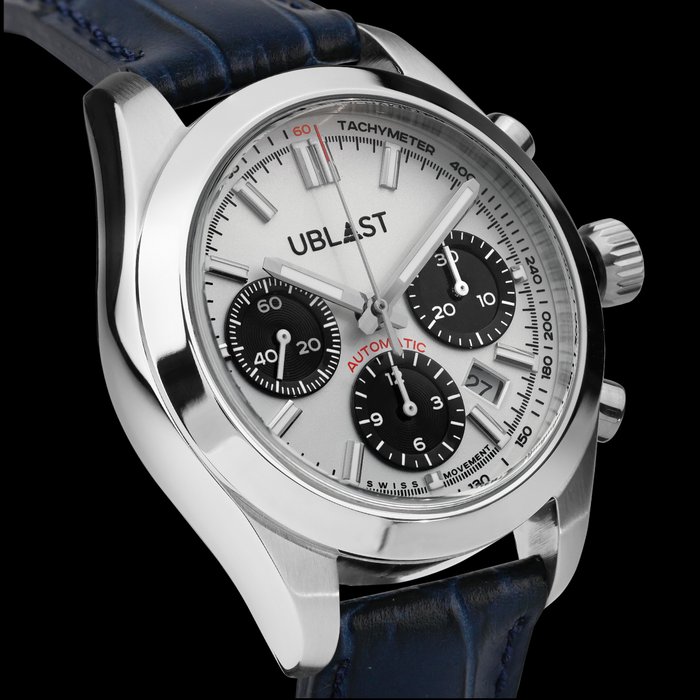 Ublast - Air Prince Automatic Chronograph - REF.UBAPCH40WH/PLB - Ingen mindstepris - Automatic Swiss MOVT - Mænd - Ny