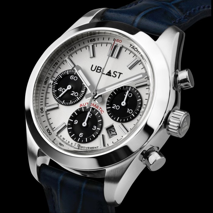 Ublast - Air Prince Automatic Chronograph - REF.UBAPCH40WH/PLB - Ingen mindstepris - Automatic Swiss MOVT - Mænd - Ny