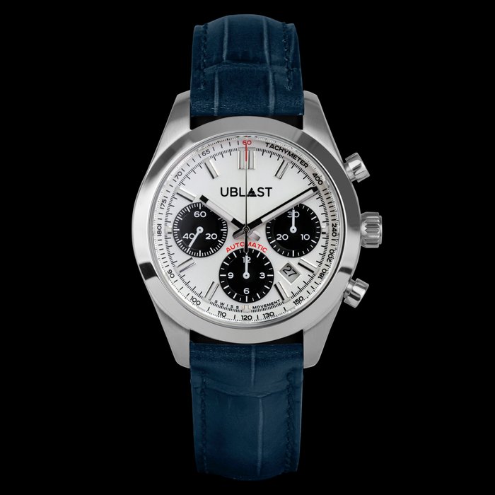 Ublast - Air Prince Automatic Chronograph - REF.UBAPCH40WH/PLB - Ingen mindstepris - Automatic Swiss MOVT - Mænd - Ny