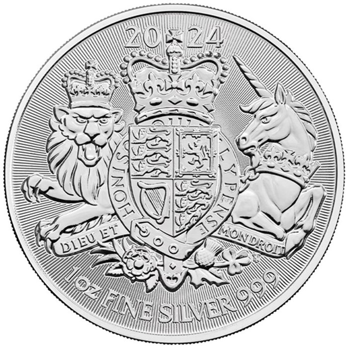 Storbritannien. 10 x 1 oz 2024 £2 GBP UK Silver The Royal Arms Coin