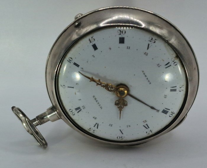 Wilter - London - Silber Lepine Kalenderspindeluhr - Tagdatum - England omkring 1775