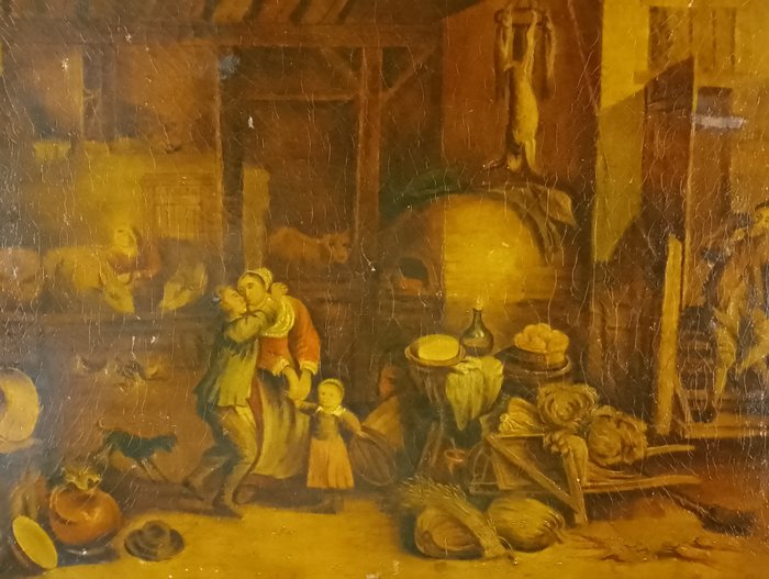 Scuola Fiamminga (XVIII-XIX), da David Teniers il Giovane - Scena d'interno