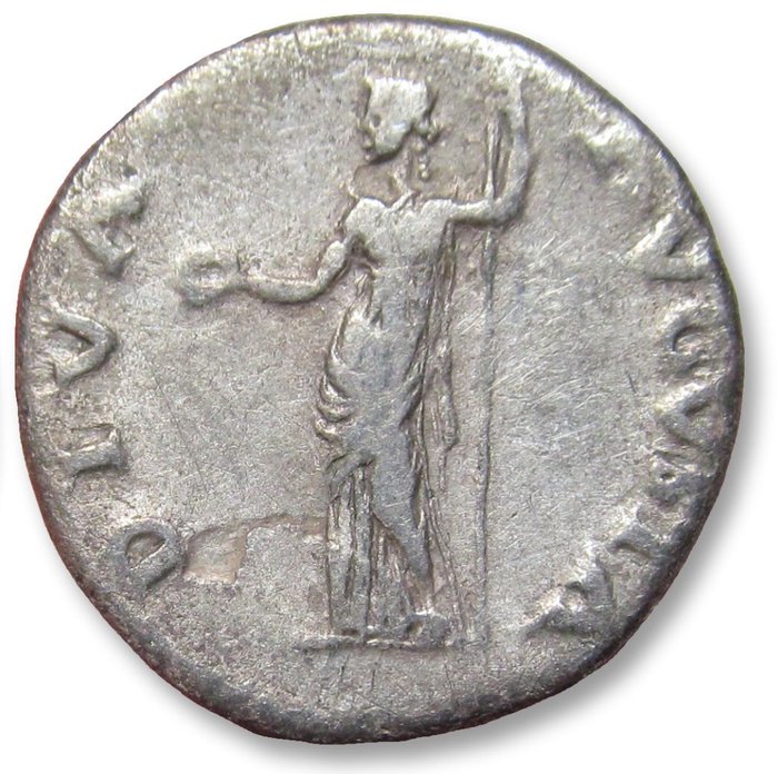 Romarriket Galba (AD 68-69) Denarius Rome mint 68-69 AD - DIVA AVGVSTA - Ex HD Rauch rare coin from a shortlived Emperor